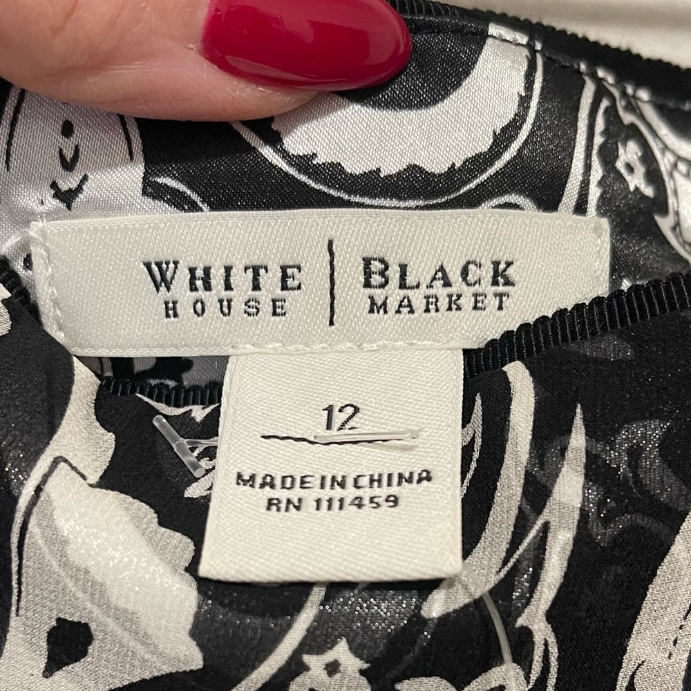 NWT White House Black Market Silk Bubble Hem Skirt  12 - Picture 5 of 10